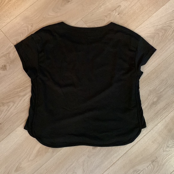 Adidas Neo x Llew Mejia Cropped Black Floral Top Size Medium - Picture 5 of 5